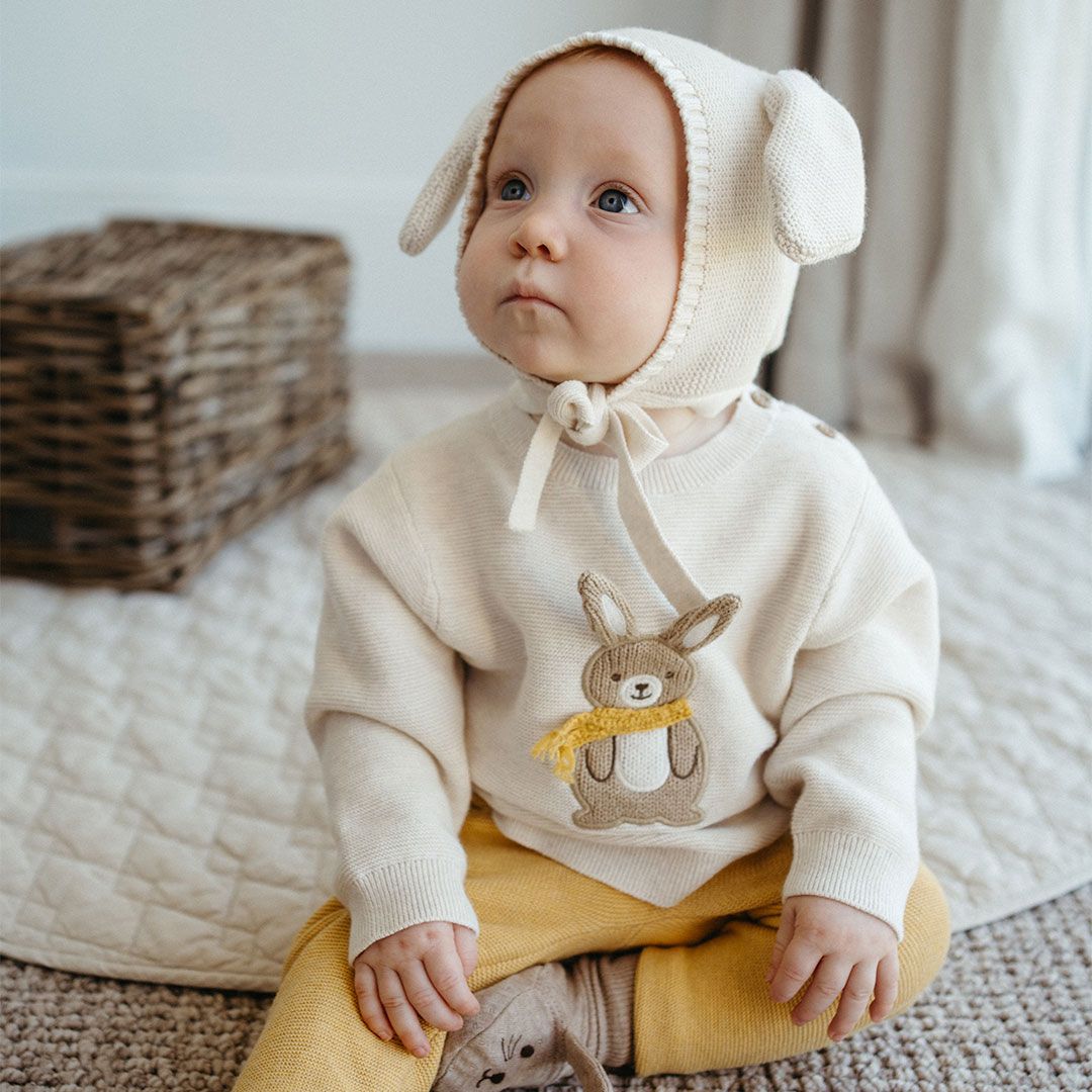 Baby wearing easter outfit
