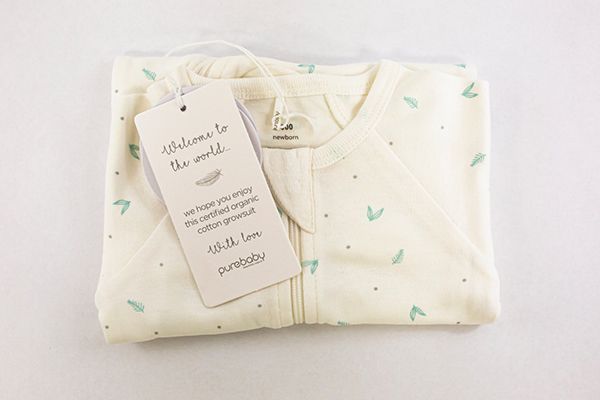 Purebaby x Epworth Growsuit folded