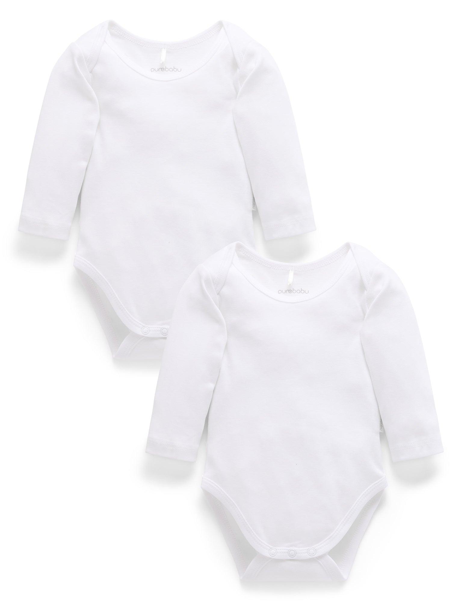 2 Pack Easy Neck Long Sleeve Bodysuit