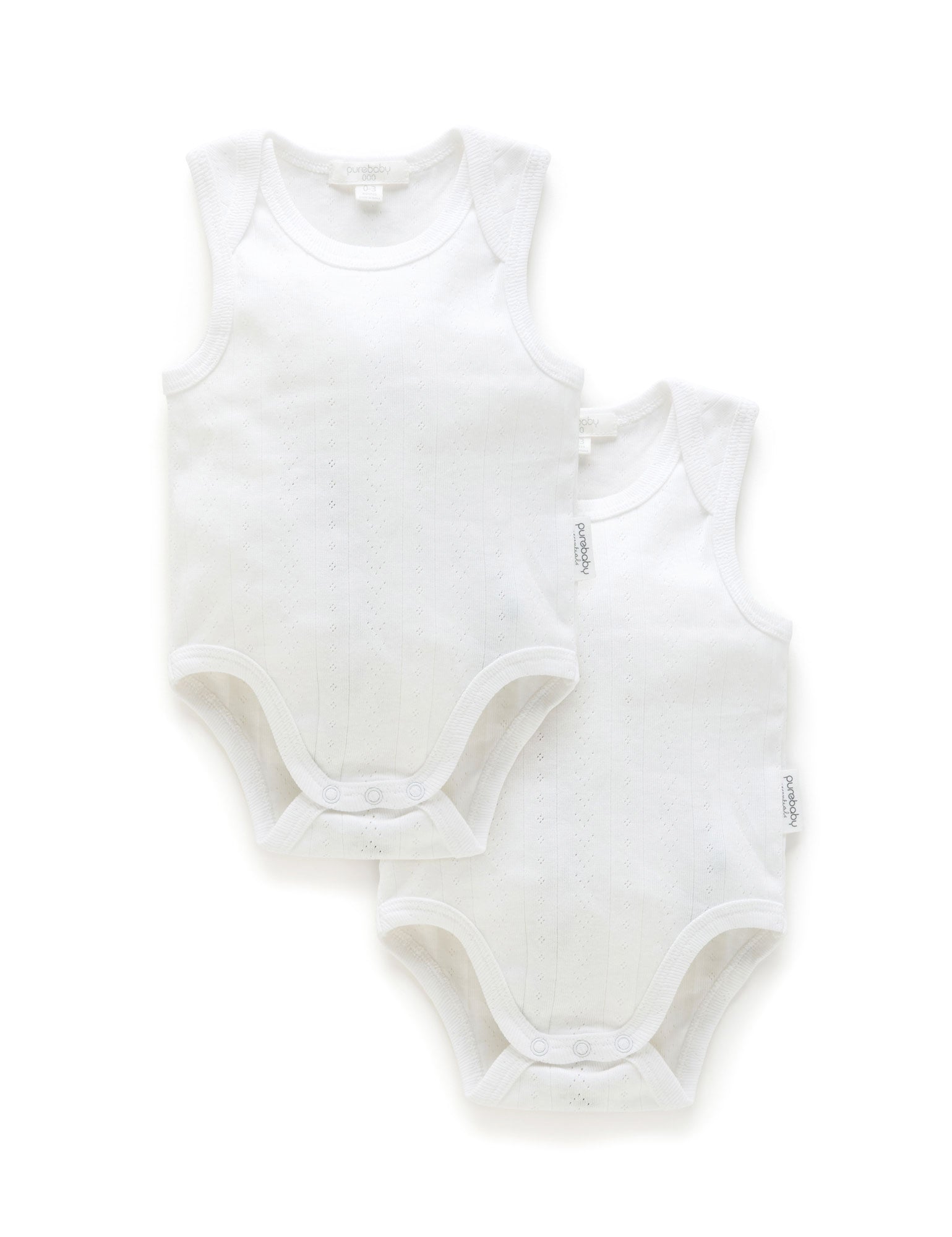 Pointelle 2 Pack Singlet Bodysuit