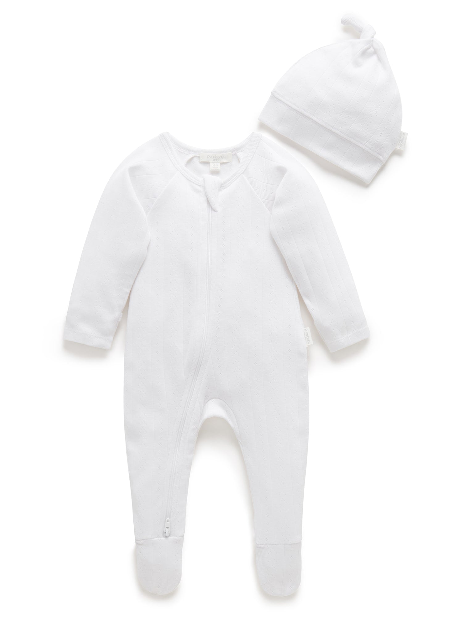 Pointelle Growsuit & Hat Pack