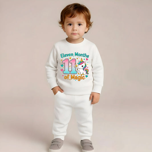 Eleven Month Baby Milestone Sweatshirt & Pyjama Set
