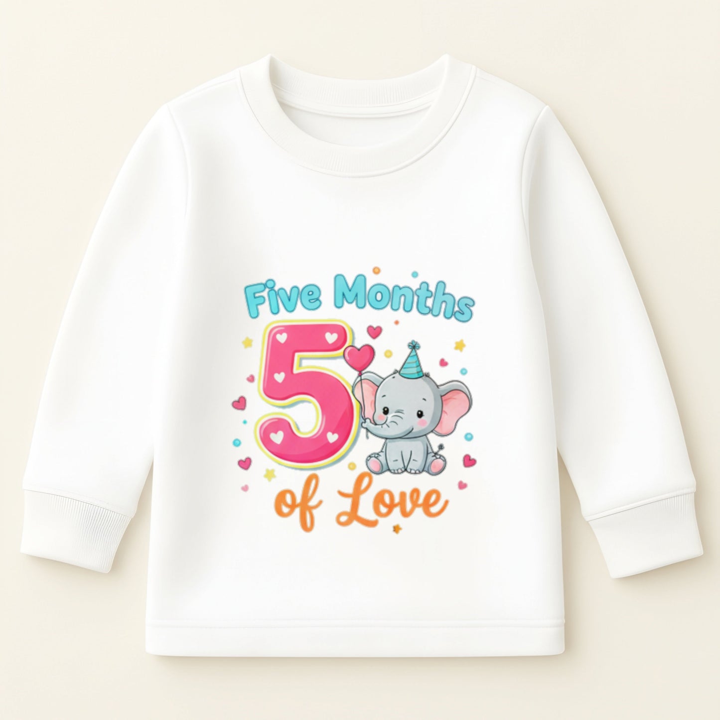 Five Month Baby Milestone Sweatshirt & Pyjama Set