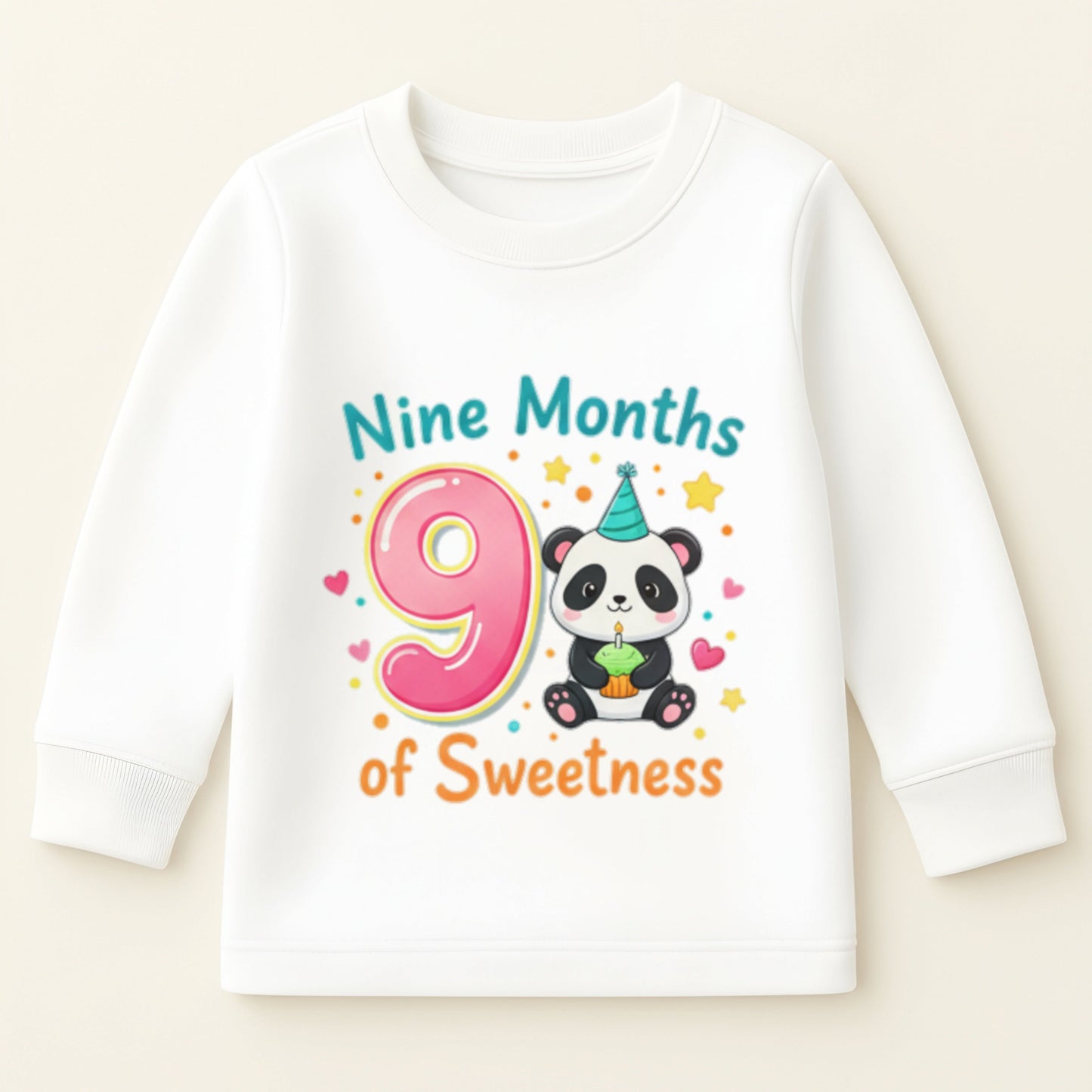 Nine Month Baby Milestone Sweatshirt & Pyjama Set