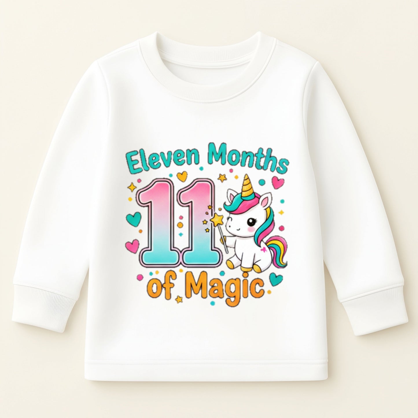 Eleven Month Baby Milestone Sweatshirt & Pyjama Set