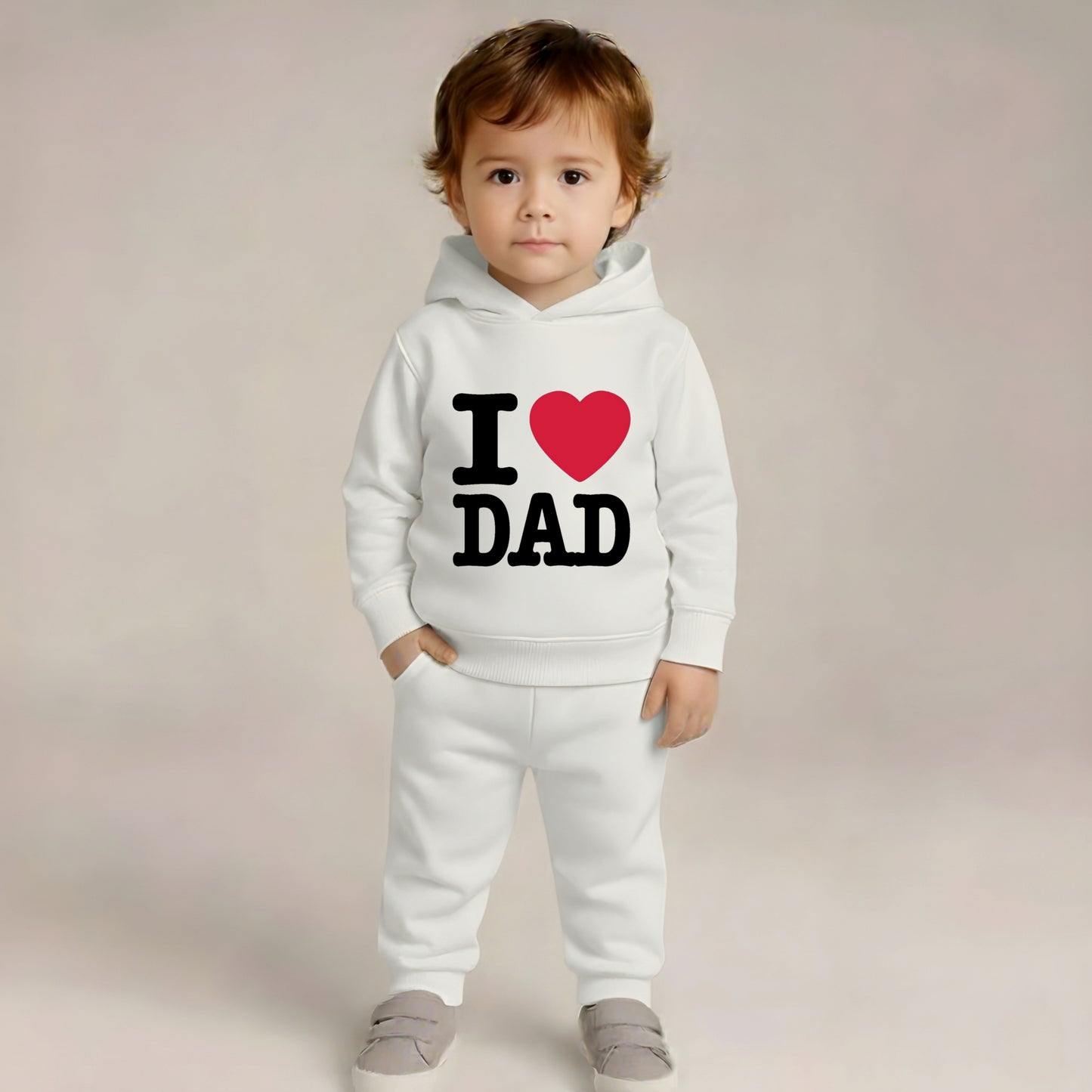 Cute Mom And Dad Print Boys Clothing Set Pack of 2