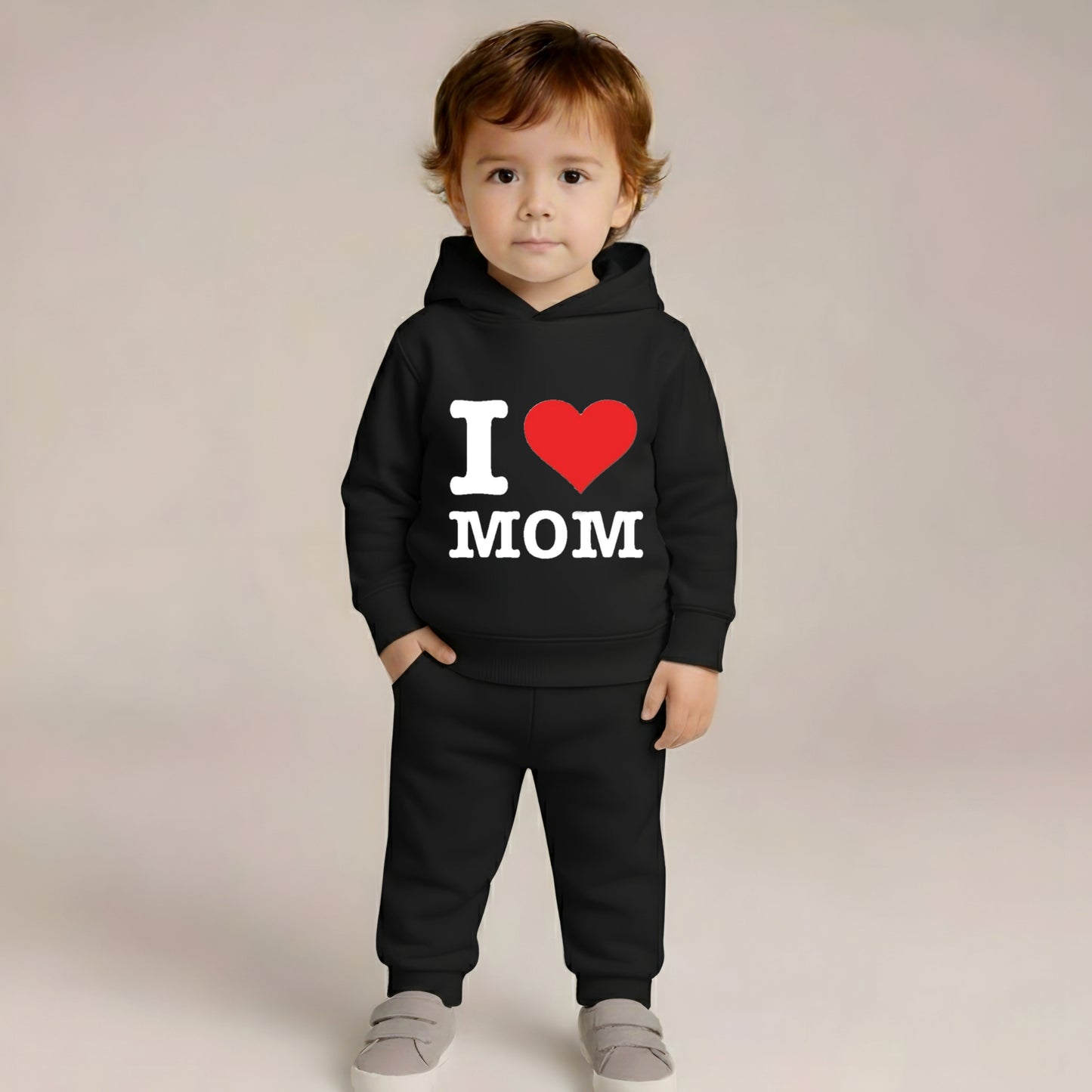 Cute Mom And Dad Print Boys Clothing Set Pack of 2
