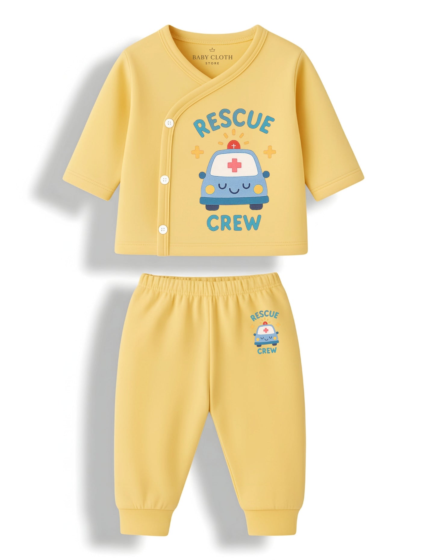 Baby Jhabla & Pyjama Set – Soft Cotton Care with Cute Print