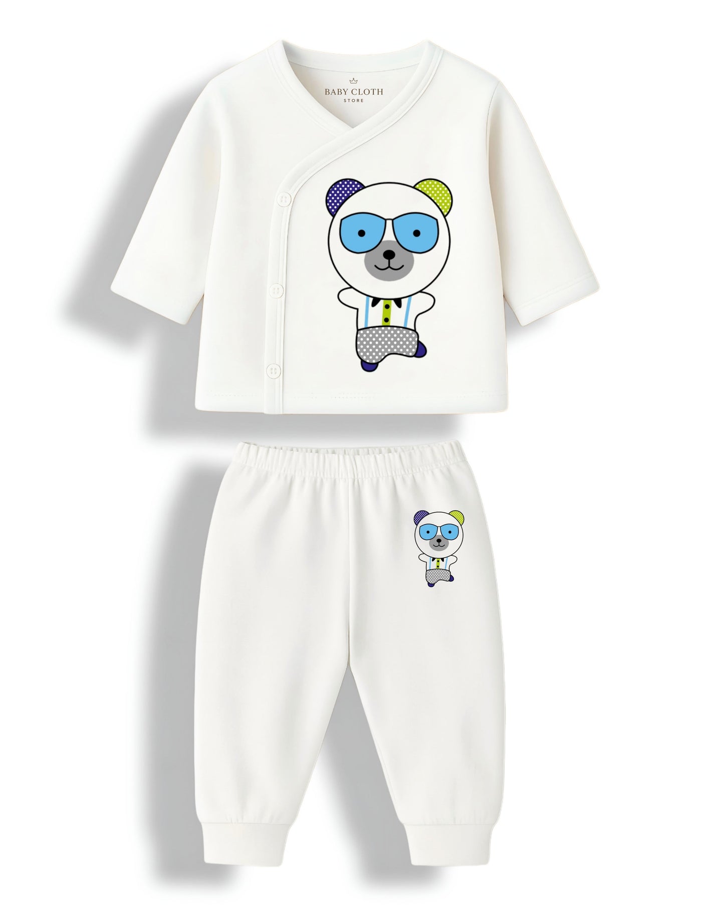 Baby Jhabla & Pyjama Set – Soft Cotton Care with Cute Print