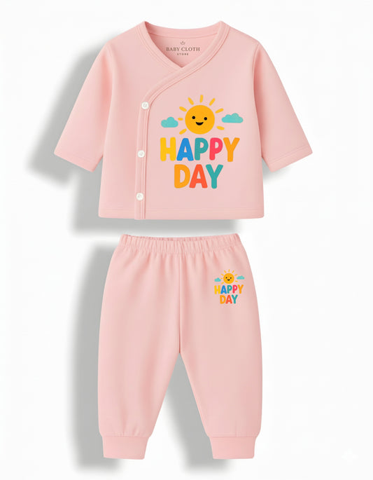 Baby Jhabla & Pyjama Set – Soft Cotton Care with Cute Print