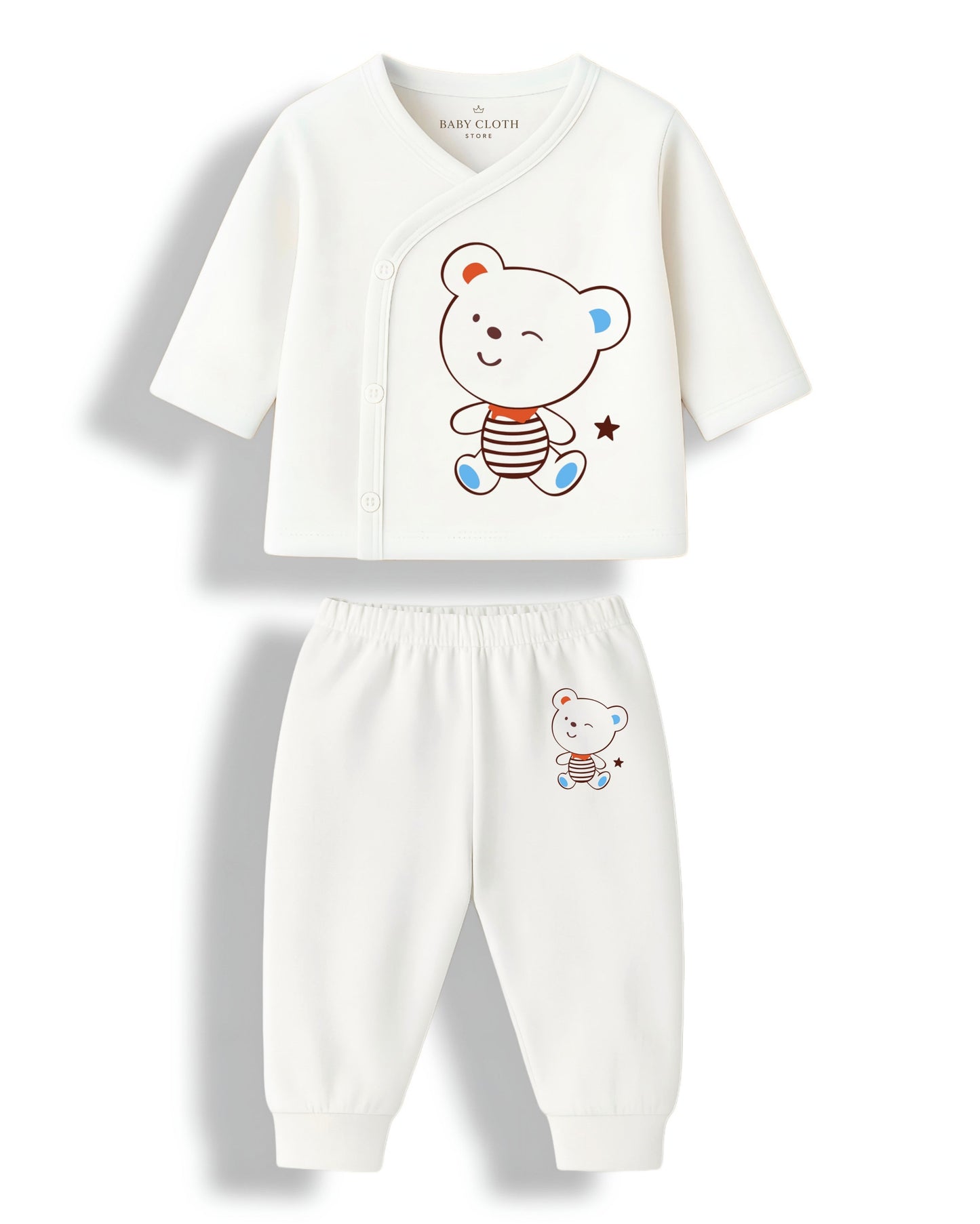 Baby Jhabla & Pyjama Set – Soft Cotton Care with Cute Print