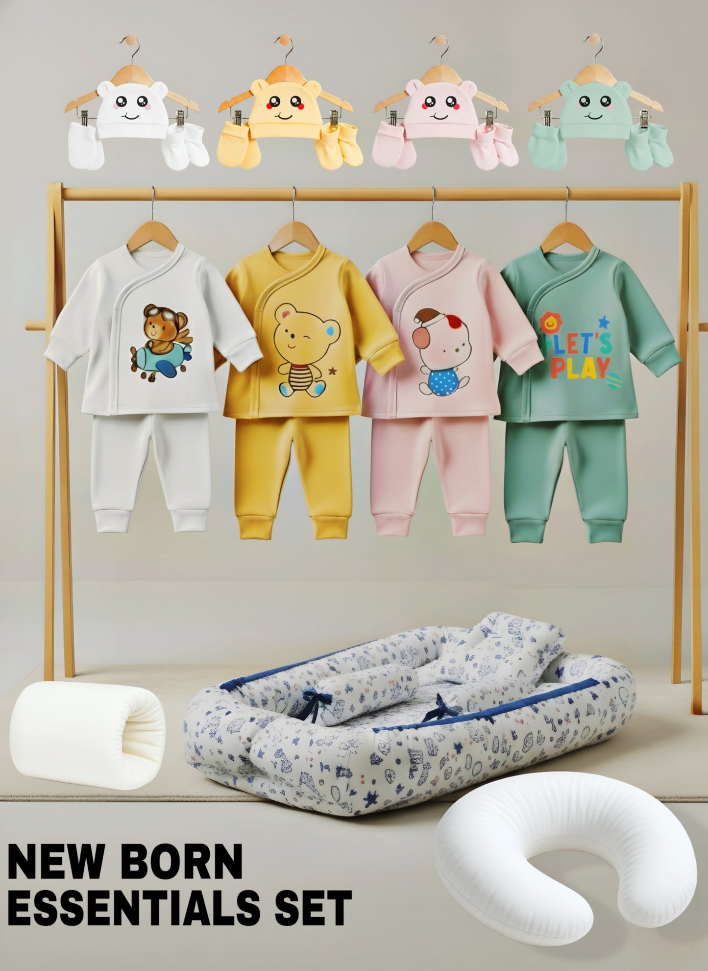 Newborn Essentials Cotton Clothing Set – Soft, Cozy & Gentle on Baby’s Skin