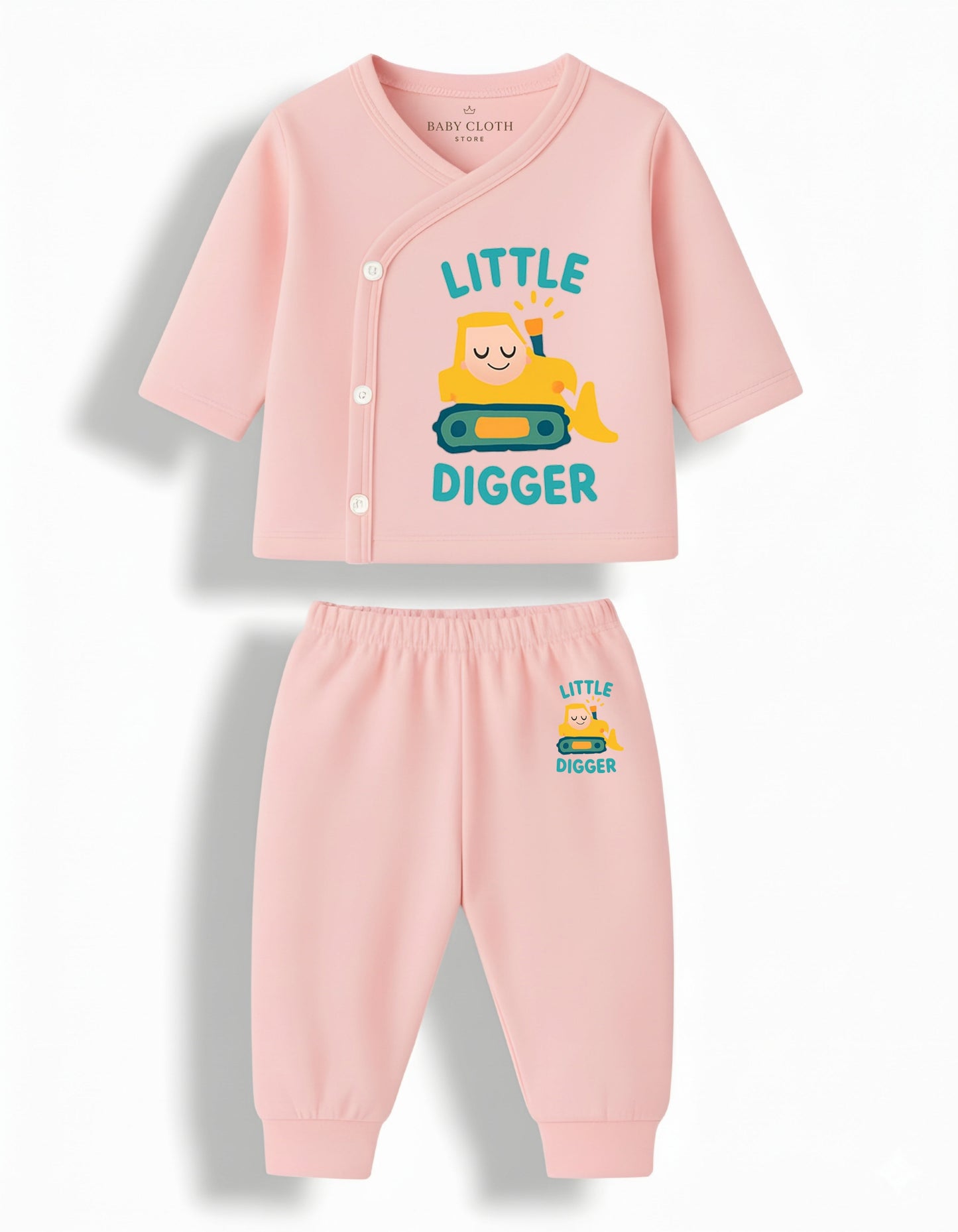 Baby Jhabla & Pyjama Set – Soft Cotton Care with Cute Print